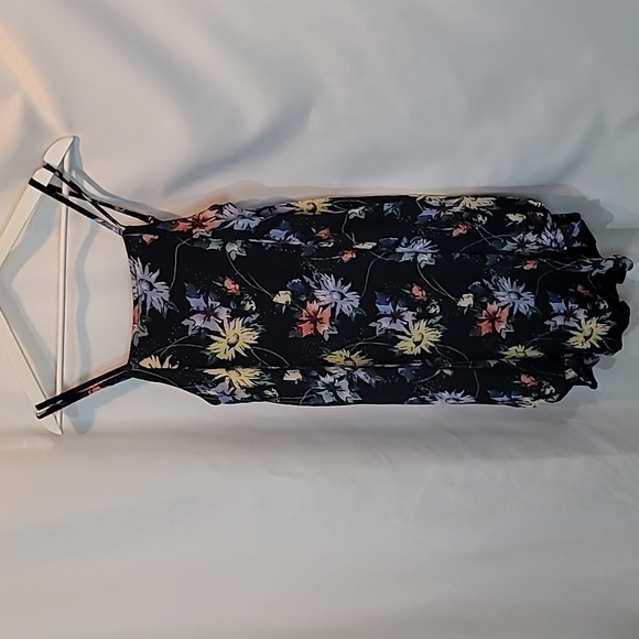 O'neill Floral Double Strap Flowy Low Back 100% Viscose Dress - Picture 1 of 8